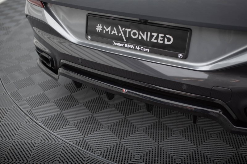 Maxton Mittlerer Cup Diffusor Heck Ansatz V.1 BMW X6 M-Paket G06 Facelift schwarz Hochglanz BM-X6-G06F-MPACK-RD1G+RD3-G