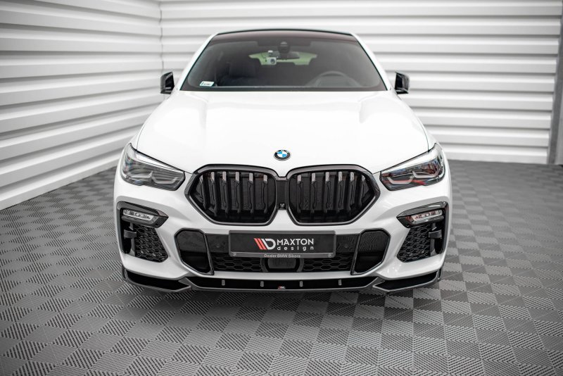 Maxton Front Ansatz V.1 für BMW X6 M-Paket G06 schwarz Hochglanz BM-X6-06-MPACK-FD1-G