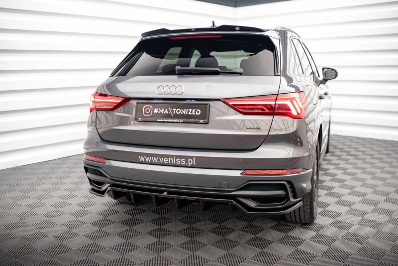 Maxton Spoiler CAP für Audi Q3 S-Line F3 schwarz Hochglanz AU-Q3-2-SLINE-CAP1-G