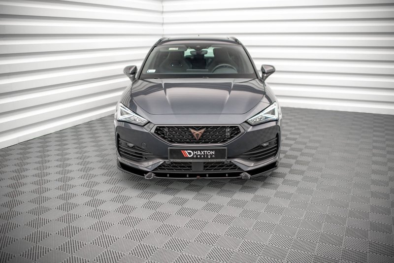 Maxton Front Ansatz V.1 für Cupra Leon schwarz Hochglanz CU-LE-1-FD1-G