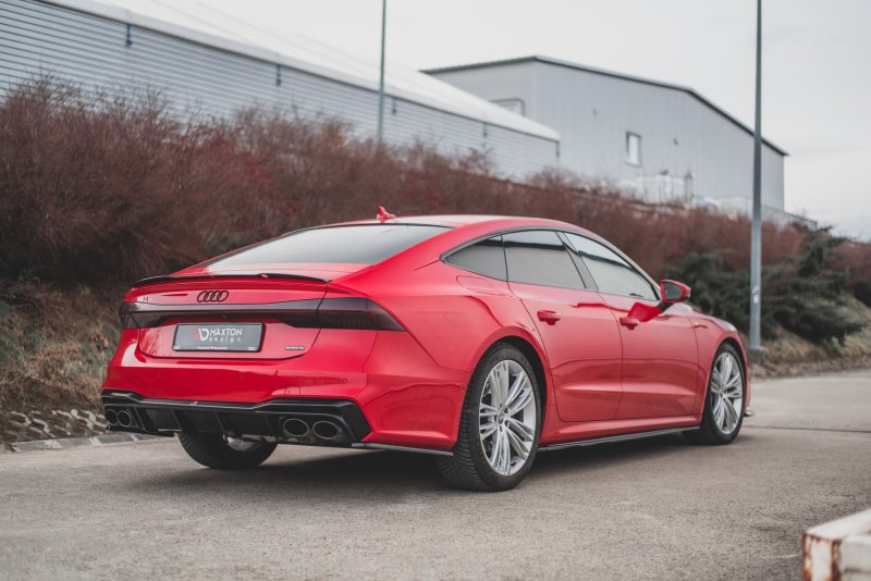 Maxton Seitenschweller Ansatz für Audi A7 C8 S-Line / S7 C8 schwarz Hochglanz AU-A7-C8-SLINE-SD1-G