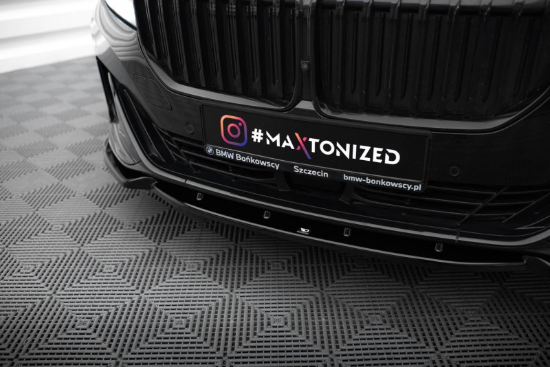 Maxton Front Ansatz V.1 BMW 7 G11 / G12 Facelift schwarz Hochglanz BM-7-11F-FD1-G