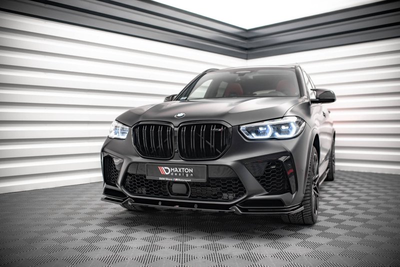 Maxton Front Ansatz V.1 für BMW  X5M F95 schwarz Hochglanz BM-X5M-05-FD1-G