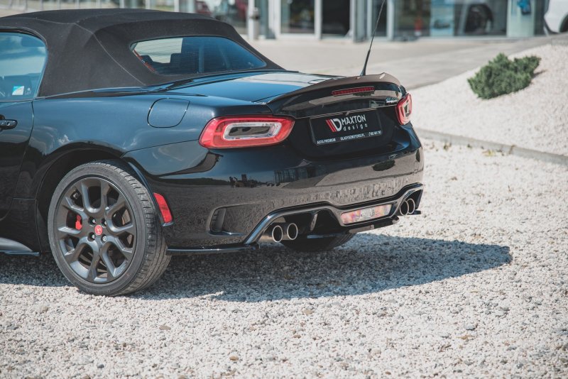 Maxton Heck Ansatz Flaps Diffusor für Fiat 124 Spider Abarth schwarz matt FI-124-1-AB-RSD2-T