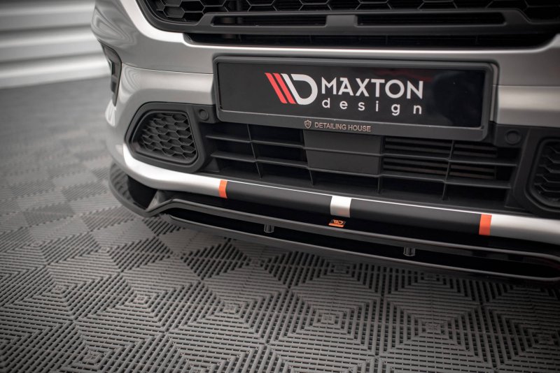 Preview: Maxton Front Ansatz für Ford Transit Custom ST-Line Mk1 Facelift schwarz Hochglanz FO-TRC-1F-STLINE-FD1G+FD1R-G