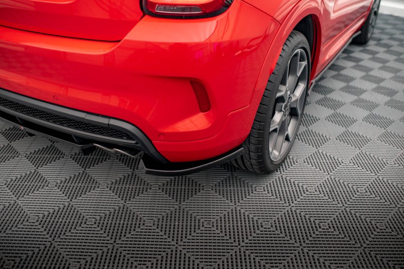 Maxton Mittlerer Cup Diffusor Heck Ansatz Fiat 500X Sport Mk1 Facelift schwarz Hochglanz FI-500X-1-RSD1G+RD1-G