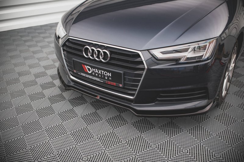 Maxton Front Ansatz V.1 für Audi A4 B9 schwarz Hochglanz AU-A4-B9-FD1-G