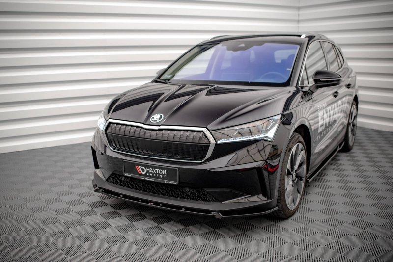 Maxton Front Ansatz V.2 für Skoda Enyaq iV schwarz Hochglanz SK-EN-1-FD2-G