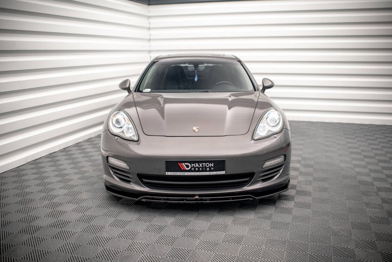 Maxton Front Ansatz V.1 für Porsche Panamera / Panamera Diesel 970 schwarz Hochglanz PO-PA-970-FD1G+FD1R-G
