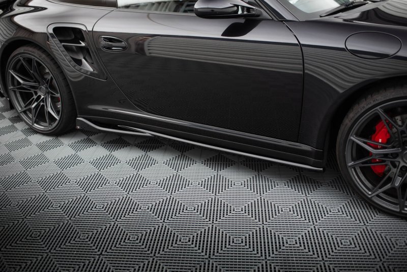 Maxton Seitenschweller Ansatz Porsche 911 Turbo 997 schwarz Hochglanz PO-911-997-TURBO-SD1-G