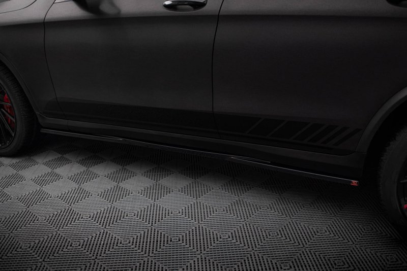 Maxton Seitenschweller Ansatz V.2 Mercedes-Benz GLC Coupe AMG-Line C253 schwarz Hochglanz ME-GLC-C253F-AMGLINE-SD2-G