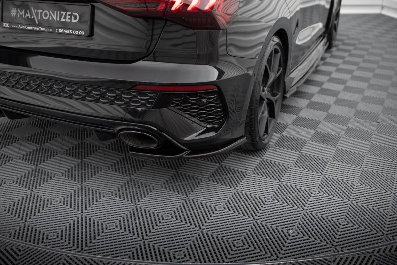 Maxton Heck Ansatz Flaps Diffusor V.1 Audi RS3 Sportback 8Y schwarz Hochglanz AU-RS3-8Y-RSD1-G