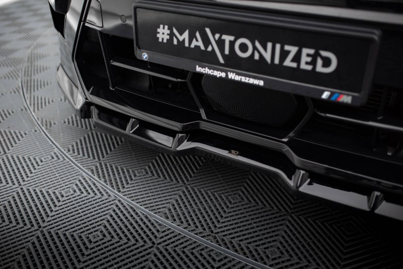 Maxton Front Ansatz V.1 BMW X5 M F95 Facelift schwarz Hochglanz BM-X5M-F95F-FD1-G