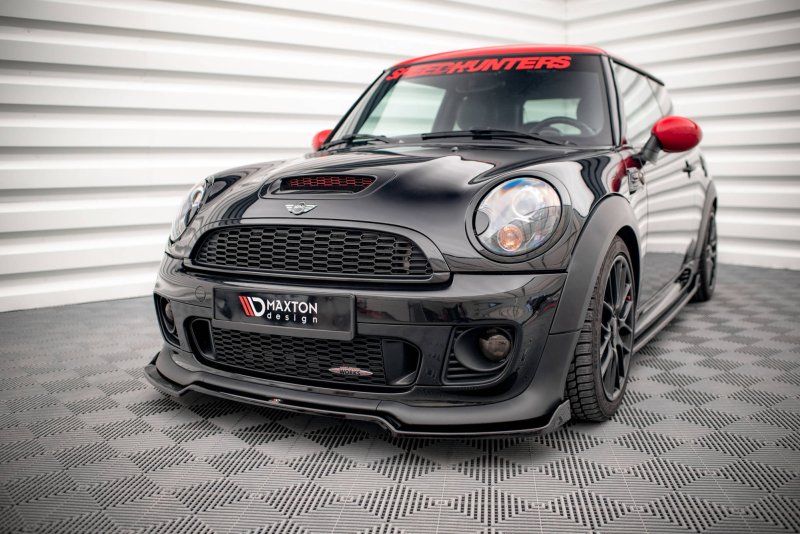 Maxton Front Ansatz V.2 für Mini Cooper John Cooper Works R56 schwarz Hochglanz MC-S-2-56-JCW-FD1-G