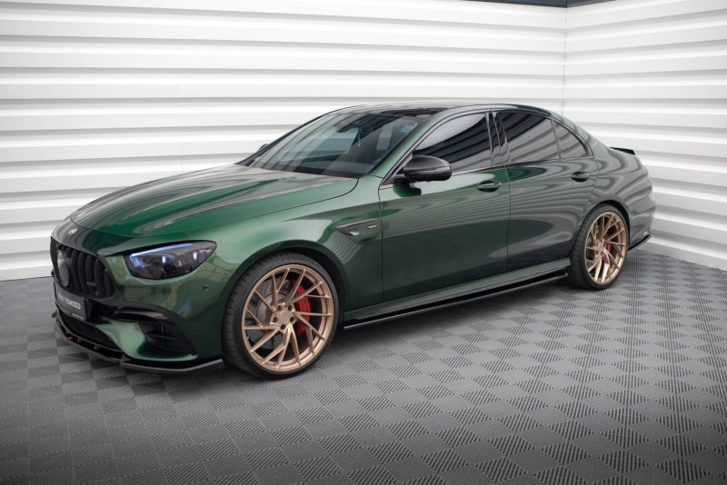 Maxton Seitenschweller Ansatz Mercedes-AMG E63 W213 Facelift schwarz Hochglanz ME-E-213F-63-SD1-G