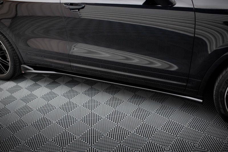Maxton Seitenschweller Ansatz Porsche Cayenne Mk2 Facelift schwarz Hochglanz PO-CAY-2F-SD1-G