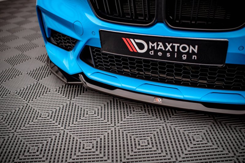 Preview: Maxton Front Ansatz V.1 für BMW M2 Competition F87 schwarz Hochglanz BM-2-87-M-COMP-FD1-G