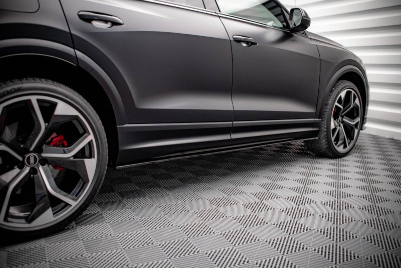 Maxton Seitenschweller Ansatz für Audi RSQ8 Mk1 schwarz Hochglanz AU-RSQ8-1-SD1-G