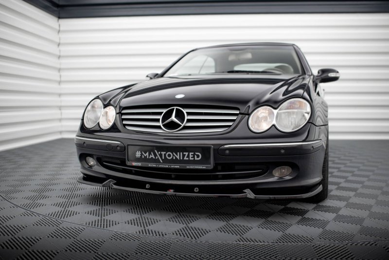 Preview: Maxton Front Ansatz V.2 für Mercedes-Benz CLK W209 schwarz Hochglanz ME-CLK-209-FD2-G