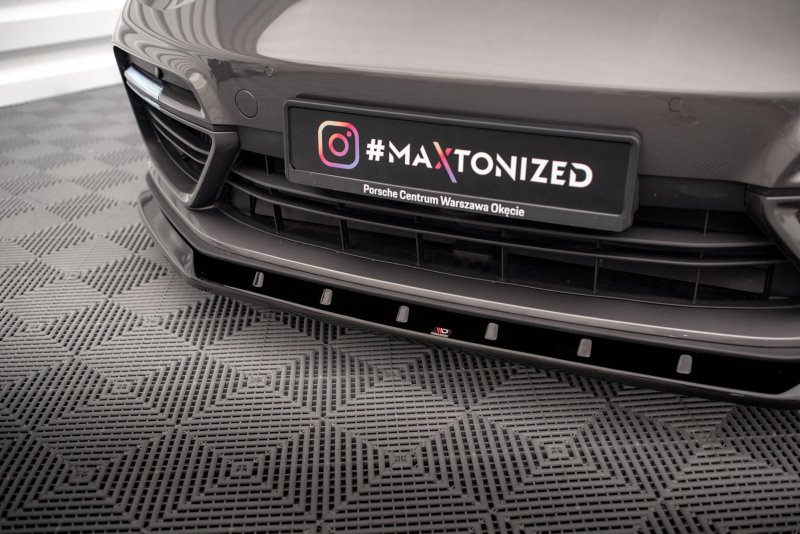 Maxton Front Ansatz V.1 für Porsche Panamera E-Hybrid 971 schwarz Hochglanz PO-PA-971-H-FD1-G