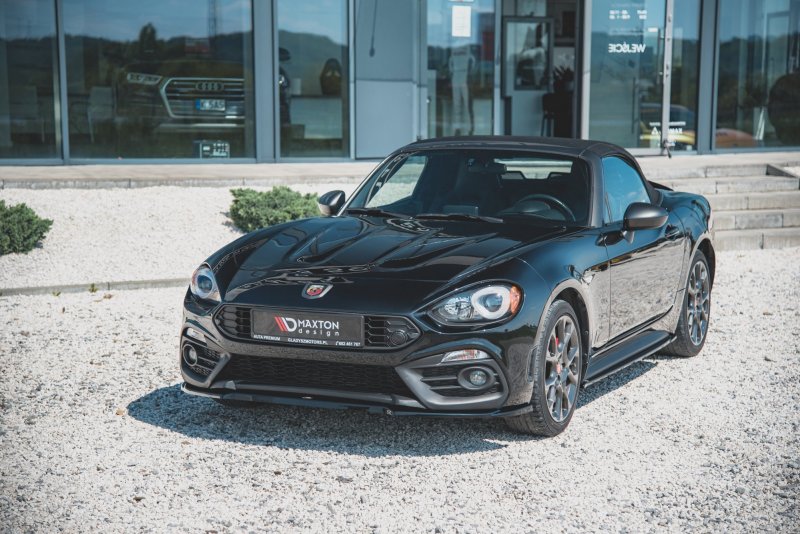Maxton Front Ansatz für Fiat 124 Spider Abarth schwarz Hochglanz FI-124-1-AB-FD2-G