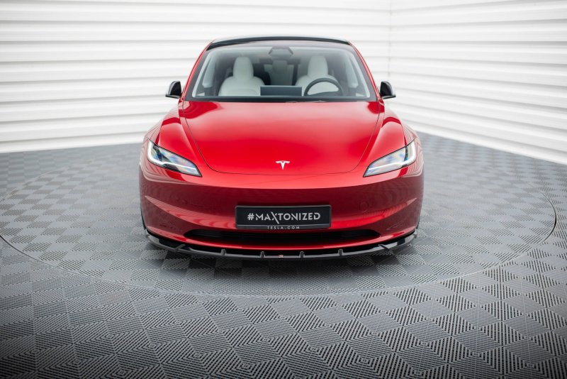 Maxton Front Ansatz V.2 Tesla Model 3 Project HighlandFacelift schwarz Hochglanz TE-MODEL3-1F-FD2-G