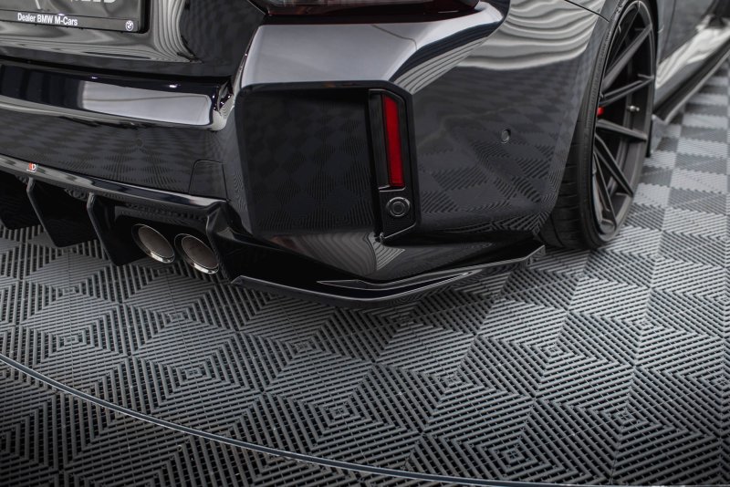 Maxton Heck Ansatz Flaps Diffusor V.3 für BMW M2 G87 schwarz Hochglanz BM-M2-G87-RSD3-G
