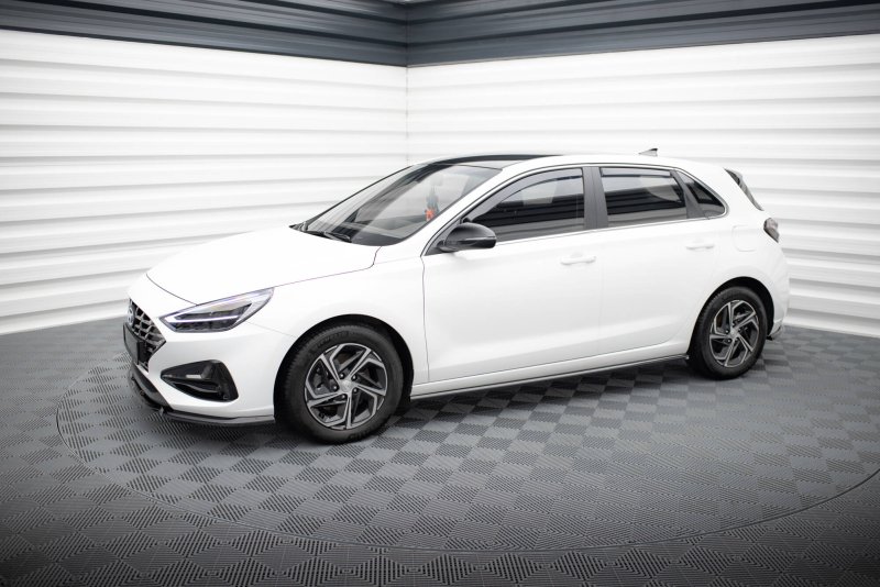 Maxton Seitenschweller Ansatz Hyundai I30 Mk3 Facelift schwarz Hochglanz HY-I30-3F-SD1-G