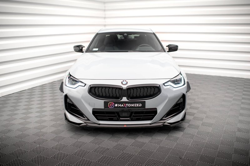 Maxton Front Ansatz V.1 für BMW 2 Coupe M-Paket / M240i G42 schwarz Hochglanz BM-2-42-MPACK-FD1-G