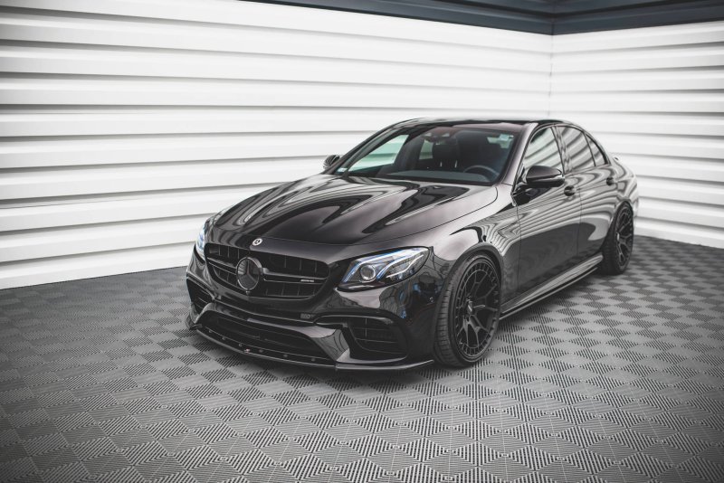 Maxton Front Ansatz V.3 für Mercedes-Benz E63 AMG Kombi/Limousine S213/W213 schwarz Hochglanz ME-E-213-63-ES-FD3-G