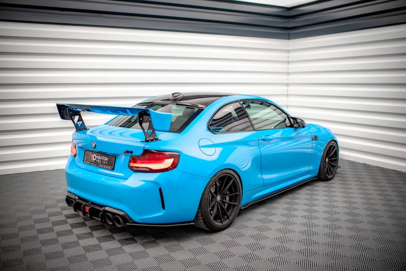 Maxton Street Pro Heck Ansatz Flaps Diffusor für BMW M2 F87 BM287MCOMPCNC-RSD1BRB