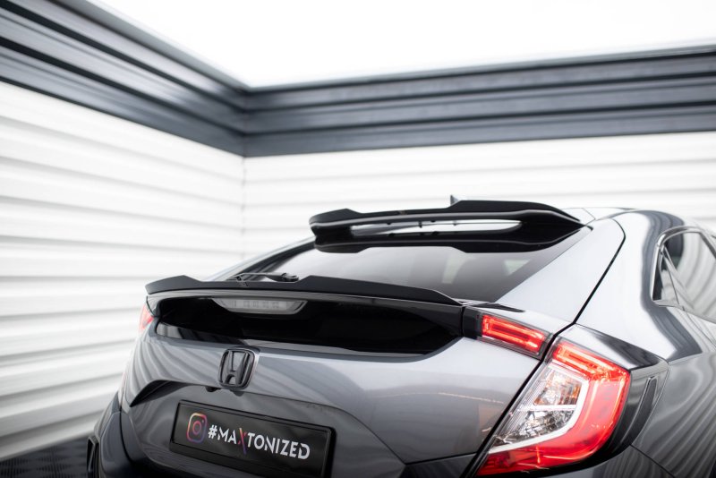Maxton Niedriger Spoiler CAP für Honda Civic Sport Mk 10 schwarz Hochglanz HO-CI-10-SPORT-CAP2-G