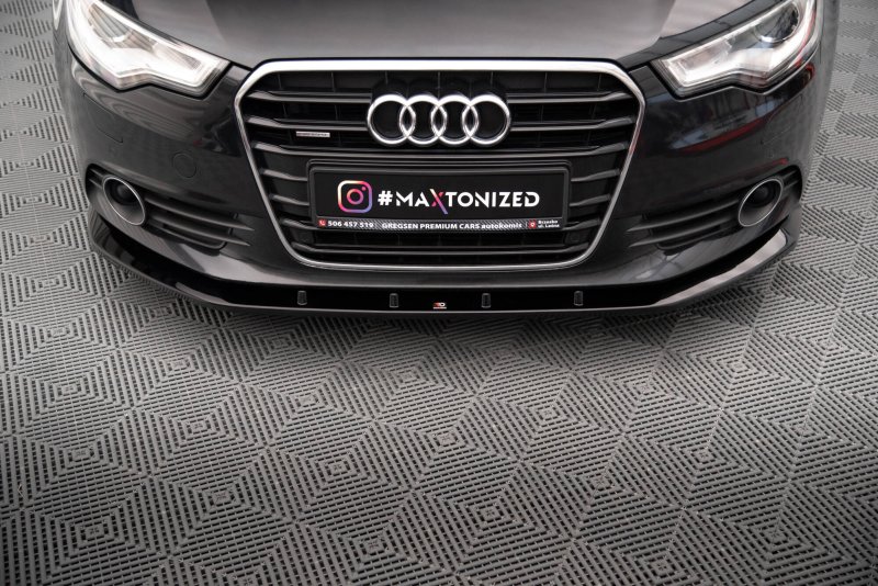 Maxton Front Ansatz V.3 Audi A6 C7 schwarz Hochglanz AU-A6-C7-FD3-G