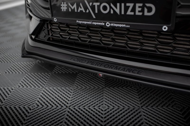 Maxton Front Ansatz V.1 Ford Fiesta ST / ST-line Mk8 Facelift schwarz Hochglanz FO-FI-8F-ST-FD1-G