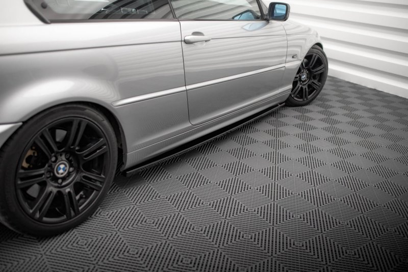 Maxton Seitenschweller Ansatz BMW 3er Coupe E46 schwarz Hochglanz BM-3-46-C-SD1-G