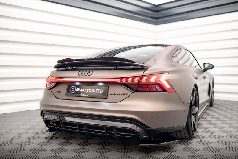 Maxton Spoiler CAP für Audi e-Tron GT / RS GT RS Mk1 schwarz Hochglanz AU-ETRON-1-RS-CAP1-G