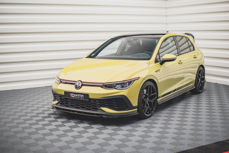 Maxton Front Ansatz V.2 für Volkswagen Golf 8 GTI Clubsport schwarz Hochglanz VW-GO-8-GTI-CS-FD2-G