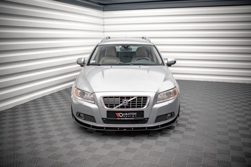 Maxton Front Ansatz V.1 für Volvo V70 Mk3 schwarz Hochglanz VO-V70-3-FD1-G