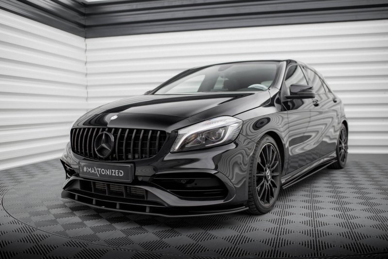 Maxton Street Pro Front Ansatz Mercedes-Benz A AMG-Line W176 Facelift MEA176FAMGLINECNC-FD1B