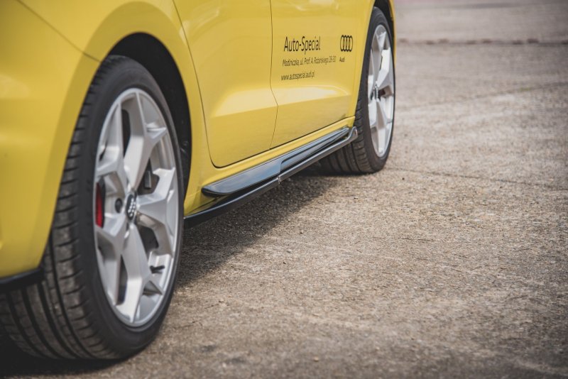 Maxton Seitenschweller Ansatz für Audi A1 S-Line GB schwarz Hochglanz AU-A1-GB-SLINE-SD1-G