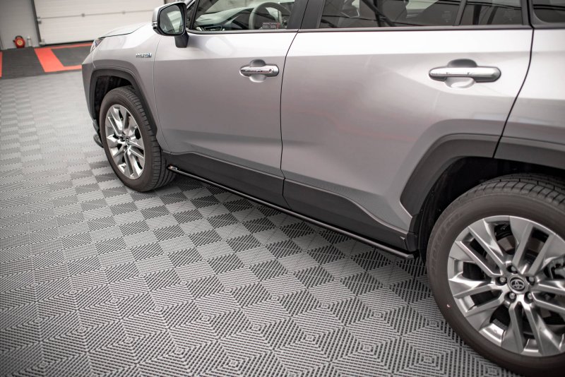 Maxton Seitenschweller Ansatz für Toyota RAV4 Mk5 schwarz Hochglanz TO-RAV4-5-SD1-G