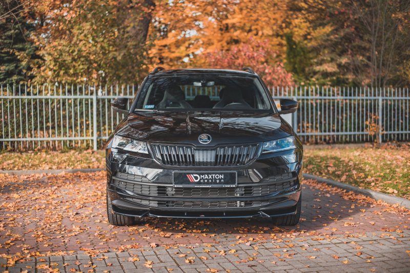 Maxton Front Ansatz für Skoda Karoq Sportline schwarz Hochglanz SK-KA-1-SL-FD1-G