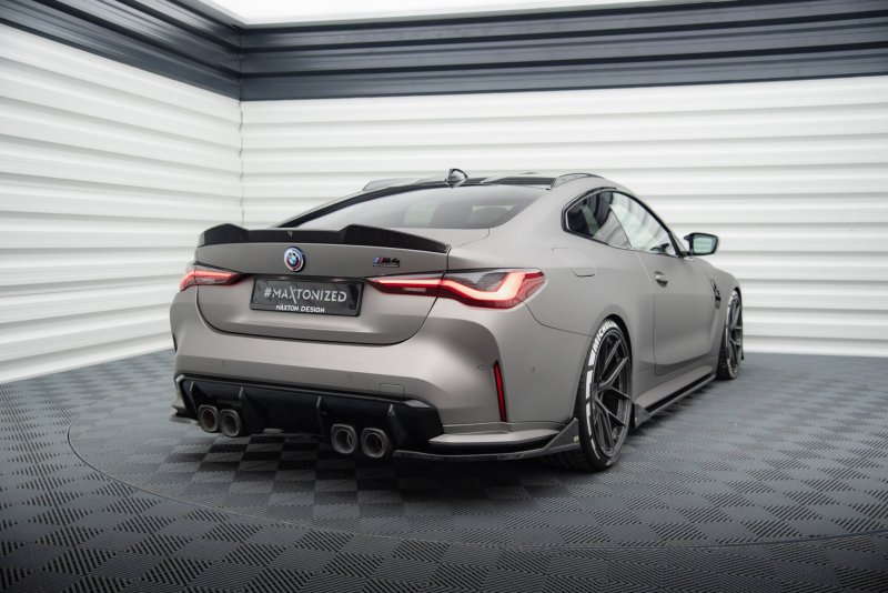 Maxton Heck Ansatz Flaps Diffusor V.3 CSL Look BMW M4 G82 schwarz Hochglanz BM-4-G82-M-RSD3-G