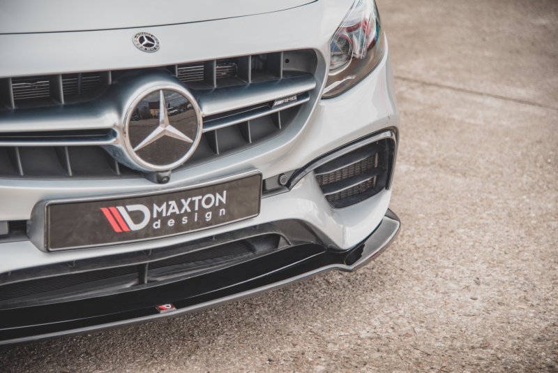 Maxton Front Ansatz V.1 für Mercedes-Benz E63 AMG Kombi/Limousine S213/W213 schwarz Hochglanz ME-E-213-63-ES-FD1-G