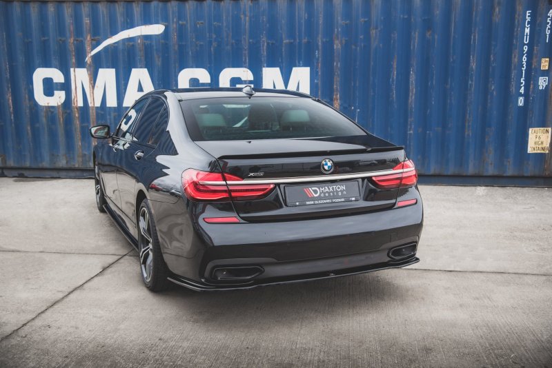 Maxton Mittlerer Diffusor Heck Ansatz für BMW 7 M-Paket G11 schwarz Hochglanz BM-7-11-MPACK-RD1-G