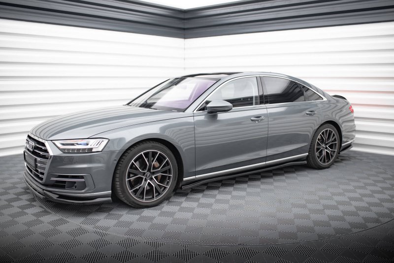 Maxton Seitenschweller Ansatz Audi A8 D5 schwarz Hochglanz AU-A8-D5-SD1-G