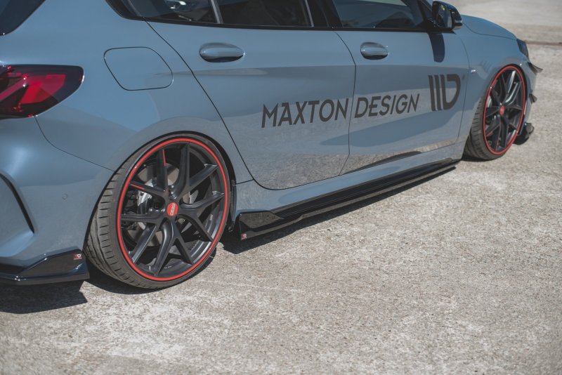 Maxton Seitenschweller Ansatz für V.3 für BMW 1er F40 M-Paket/ M135i  schwarz Hochglanz BM-1-40-M-SD1-G