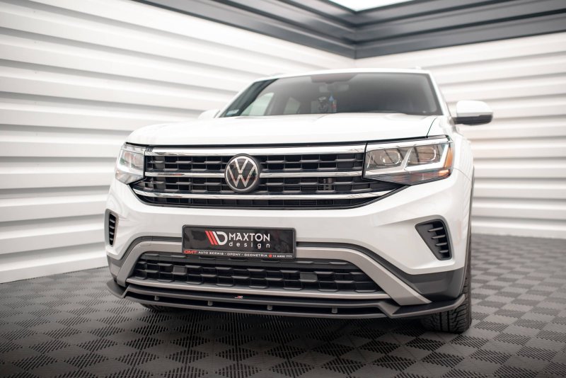 Maxton Front Ansatz V.2 für Volkswagen Atlas Cross Sport schwarz Hochglanz VW-AT-1-CRS-FD2G+FD2R-G