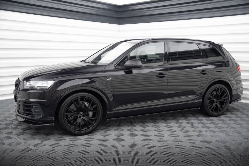 Maxton Seitenschweller Ansatz V.2 Audi SQ7 / Q7 S-Line Mk2 schwarz Hochglanz AU-SQ7-2-SD2-G