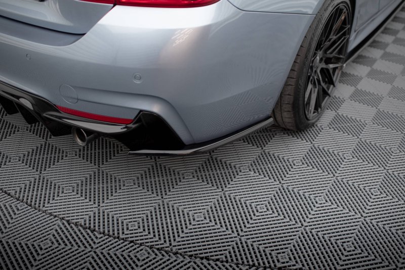 Maxton Heck Ansatz Flaps Diffusor V.4 BMW 4er Coupe M-Paket F32 schwarz Hochglanz BM-4-F32-MPACK-RSD4-G